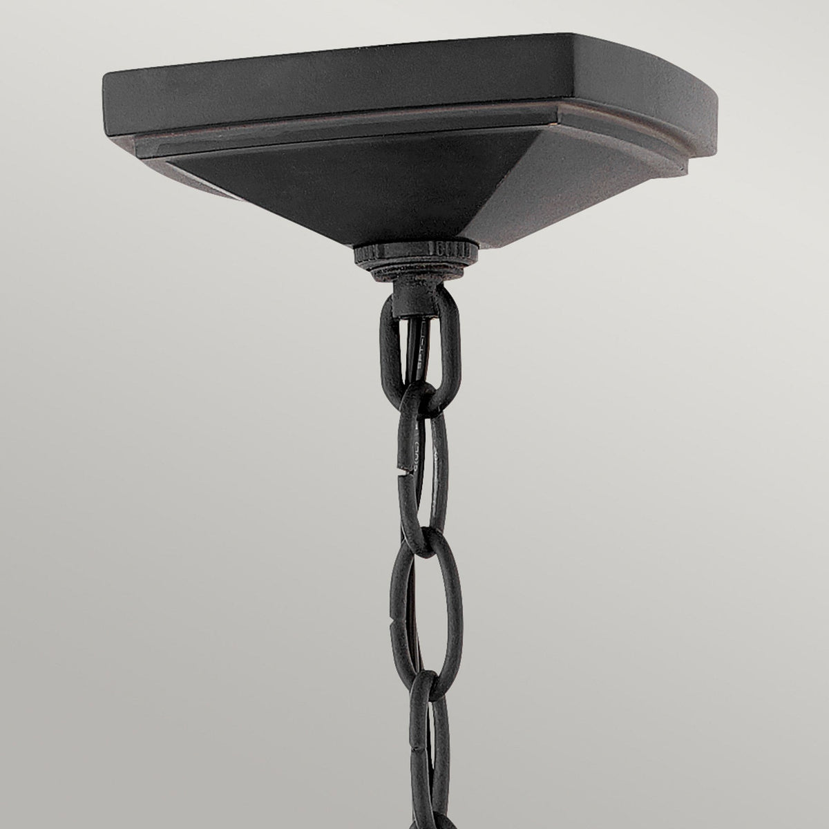 Alford Place Large IP44 Triple Lamp Outdoor Pendant in Museum Black