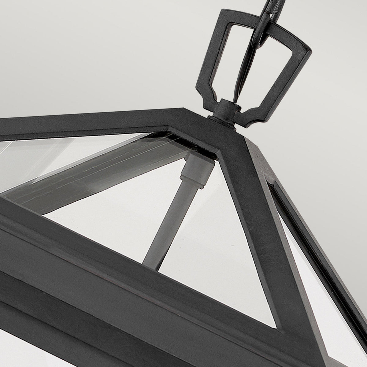 Alford Place Large IP44 Triple Lamp Outdoor Pendant in Museum Black