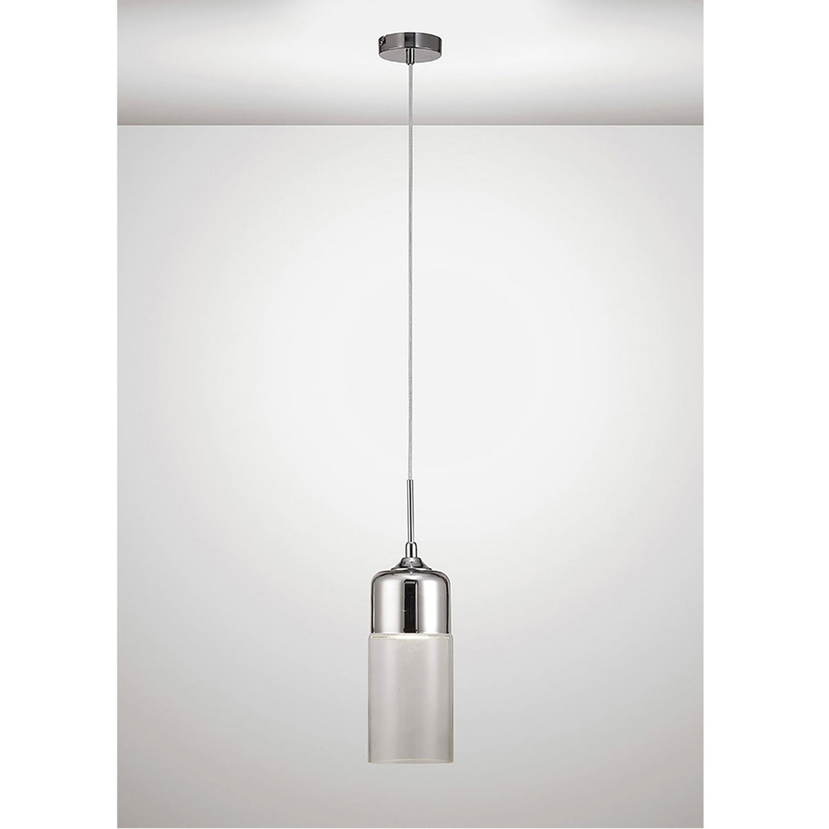 Mia Chrome Pendant With Clear Glass Shade