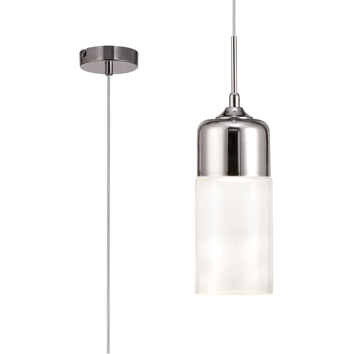 Mia Chrome Pendant With Clear Glass Shade