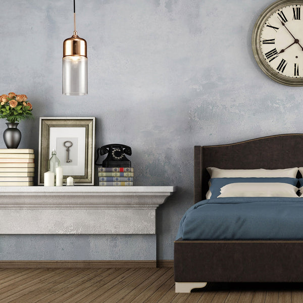 Mia Copper Pendant With Clear Glass Shade