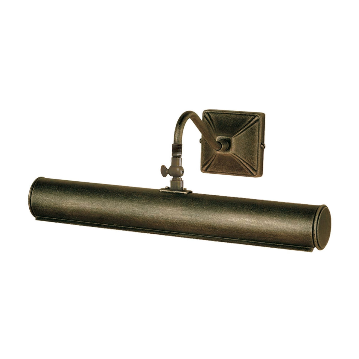 Large Iron Adjustable Picture Light in Blackened Gold