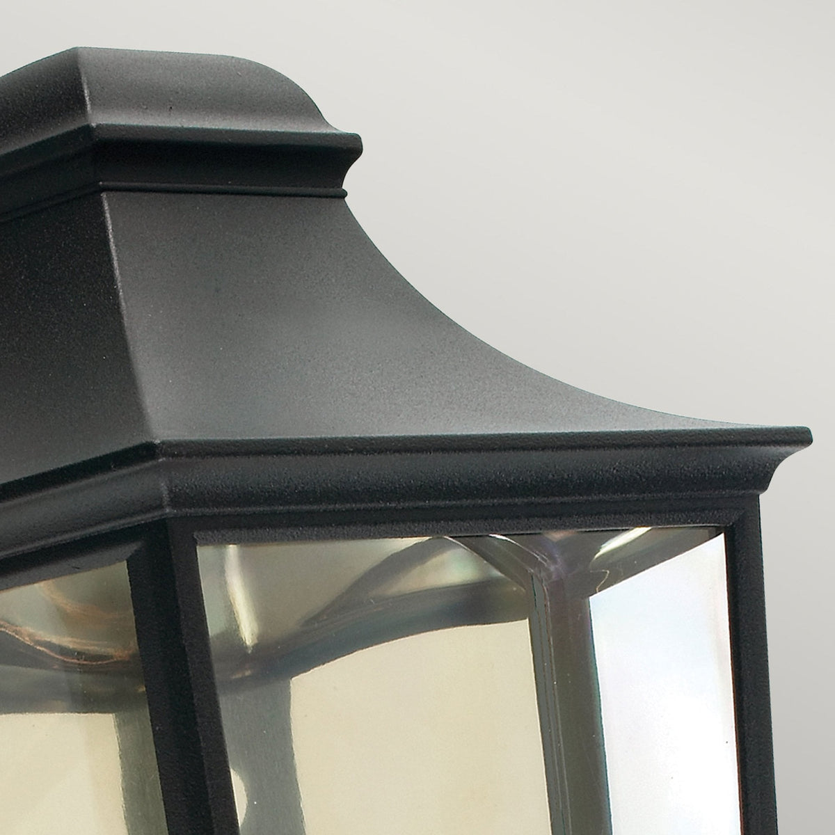 Turin Coastal IP54 Small Half Wall Lantern in Black