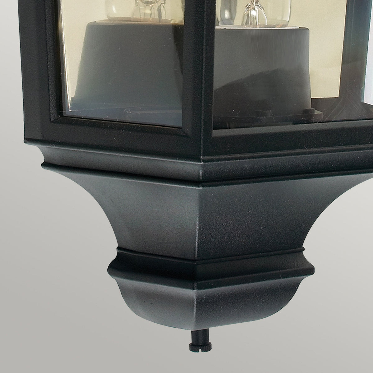 Turin Coastal IP54 Small Half Wall Lantern in Black