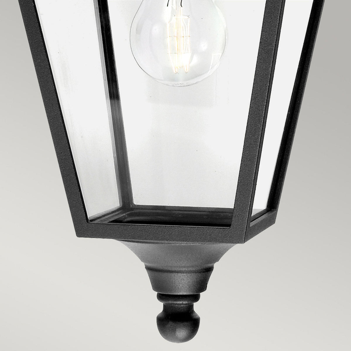 Turin IP54 Light Down Small Wall Lantern in Black