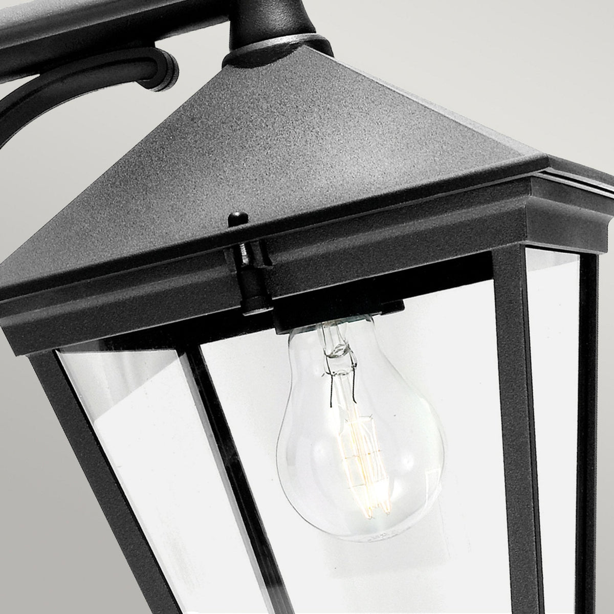 Turin IP54 Light Down Small Wall Lantern in Black
