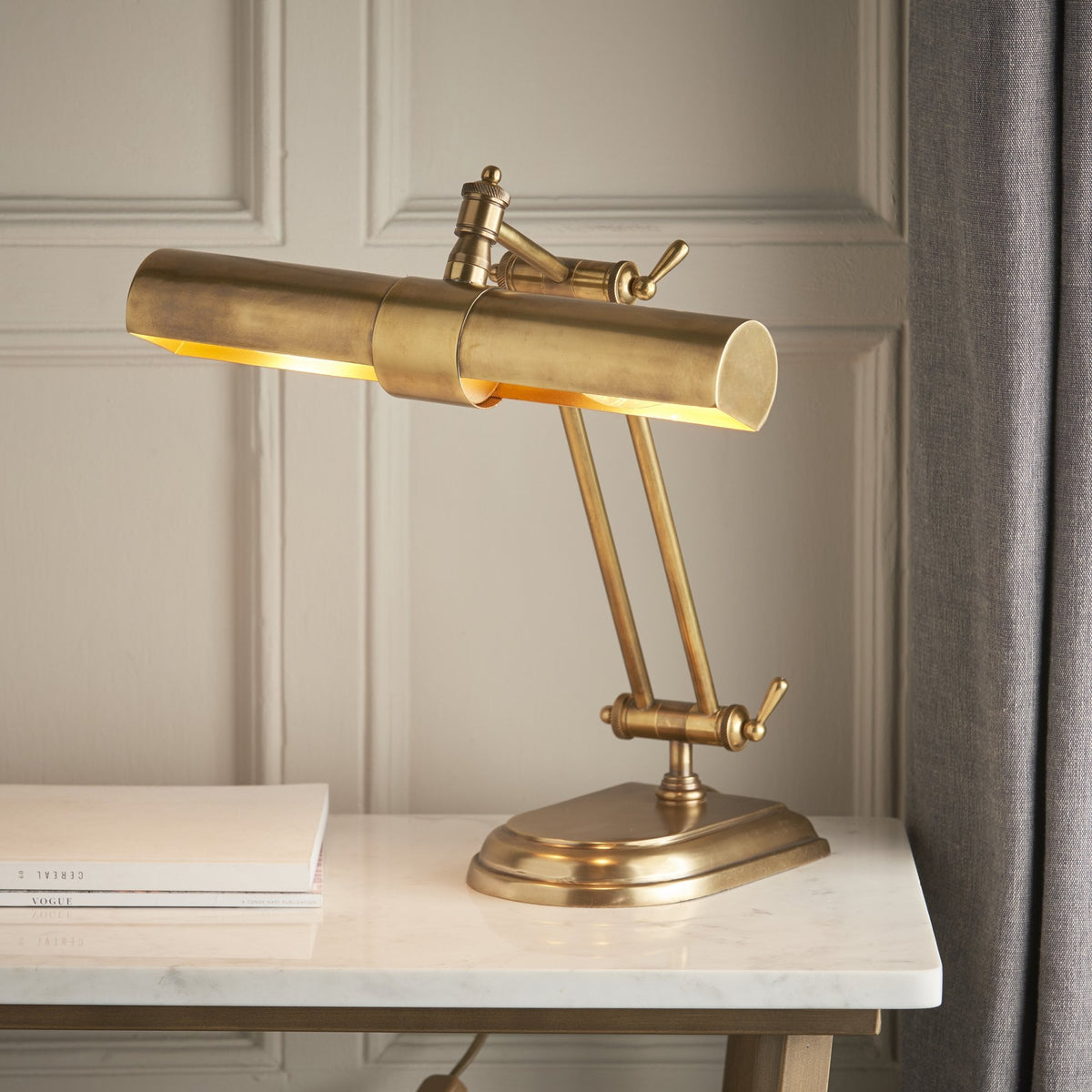 Winchester Solid Brass Adjustable Table Lamp