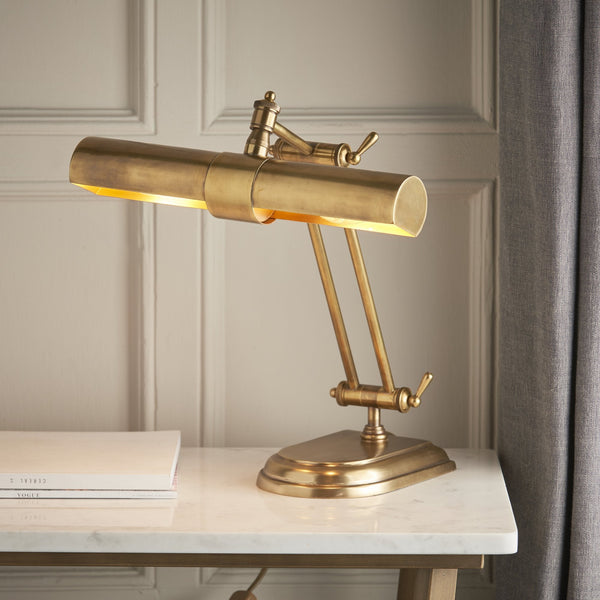 Winchester Solid Brass Adjustable Table Lamp