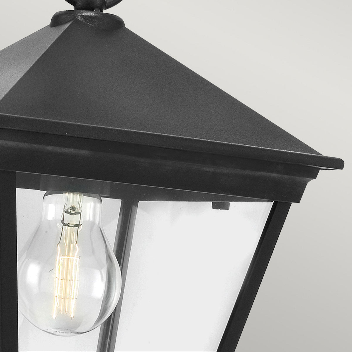 Turin IP54 Small Pendant Chain Lantern in Black
