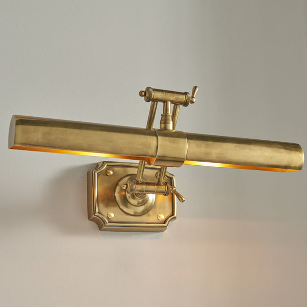 Winchester 20" Solid Brass Adjustable Picture Light