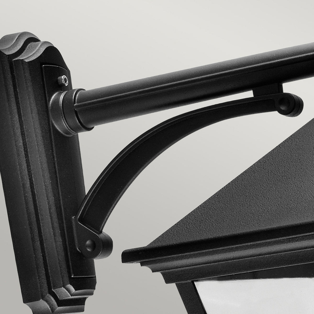 Turin IP54 Light Down Grande Wall Lantern in Black