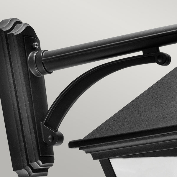 Turin IP54 Light Down Grande Wall Lantern in Black