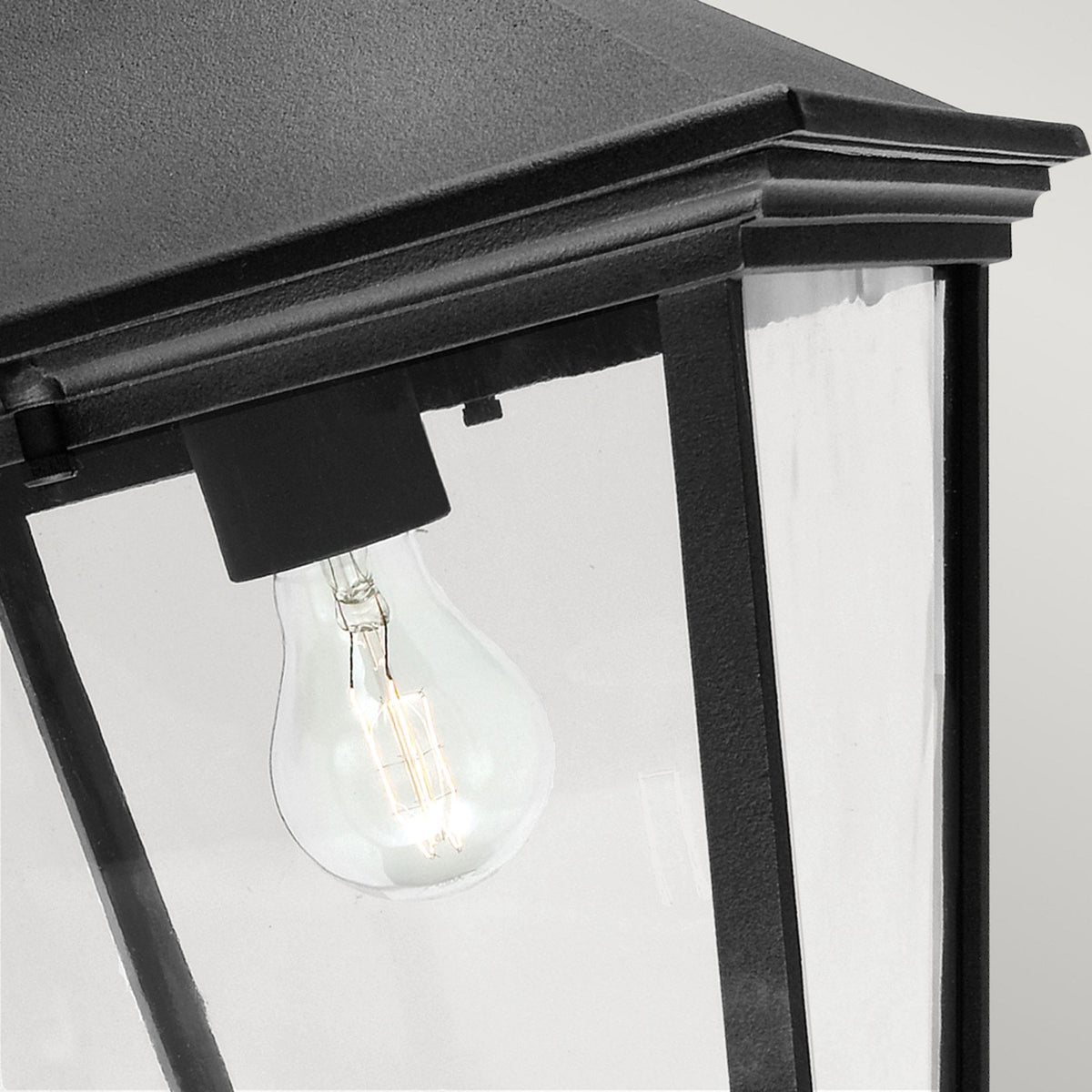 Turin IP54 Light Down Grande Wall Lantern in Black