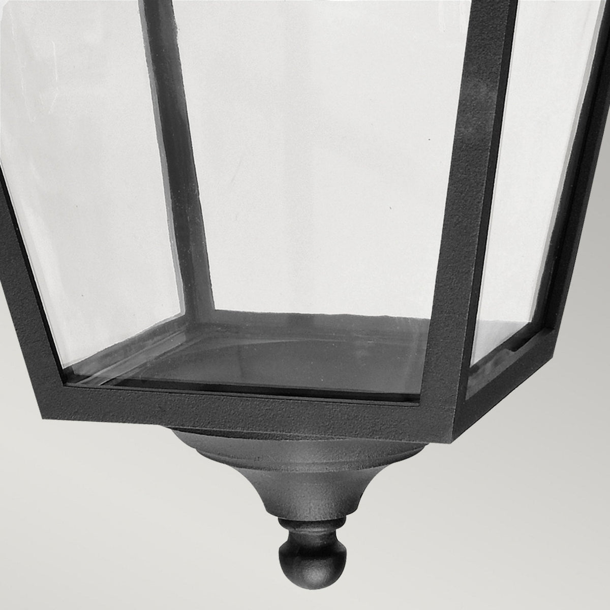 Turin IP54 Light Down Grande Wall Lantern in Black