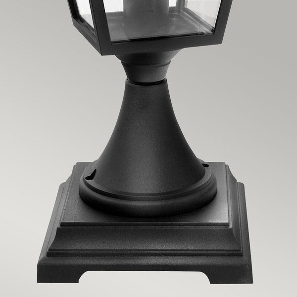 Turin IP54 Pedestal Light in Black