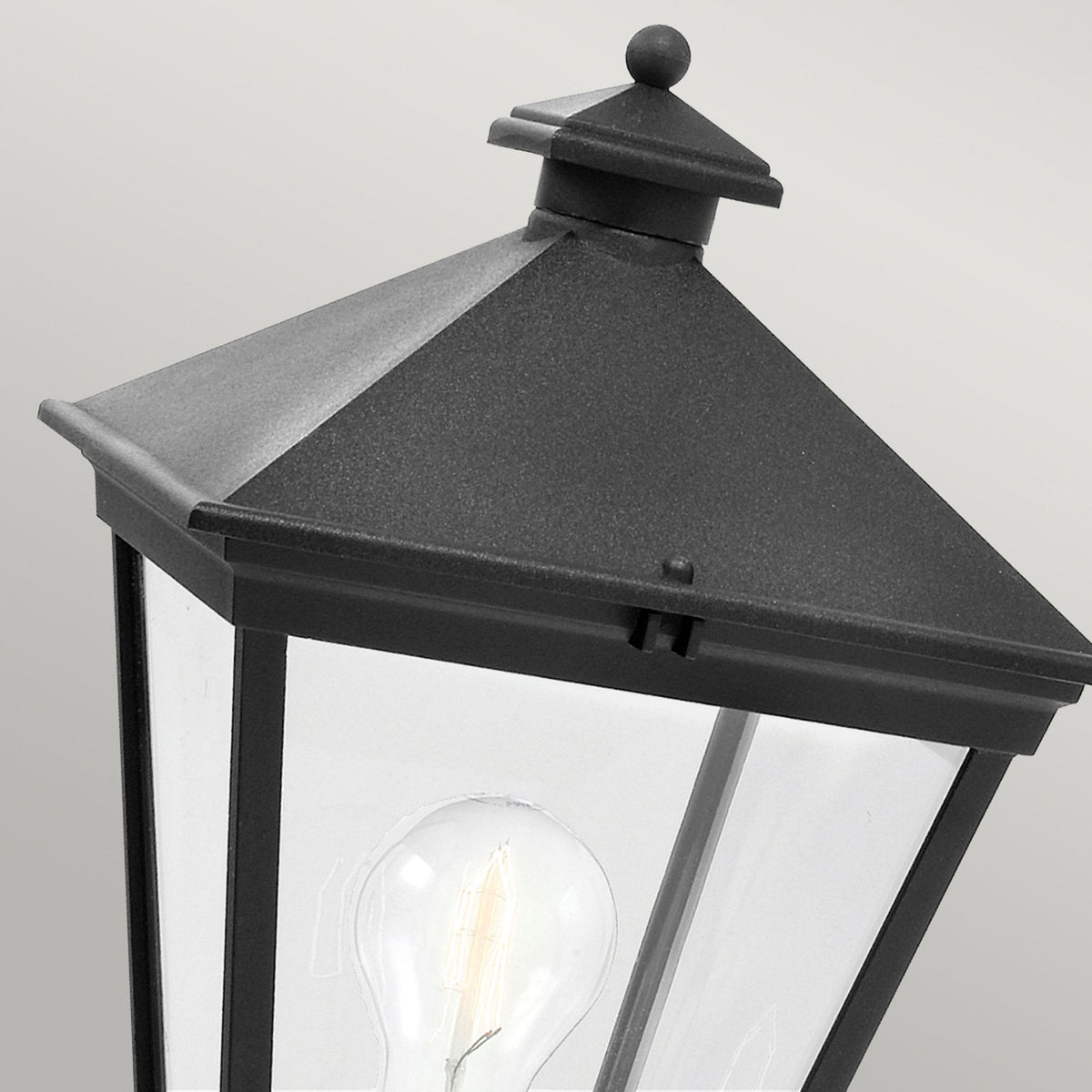 Turin IP54 Pedestal Light in Black