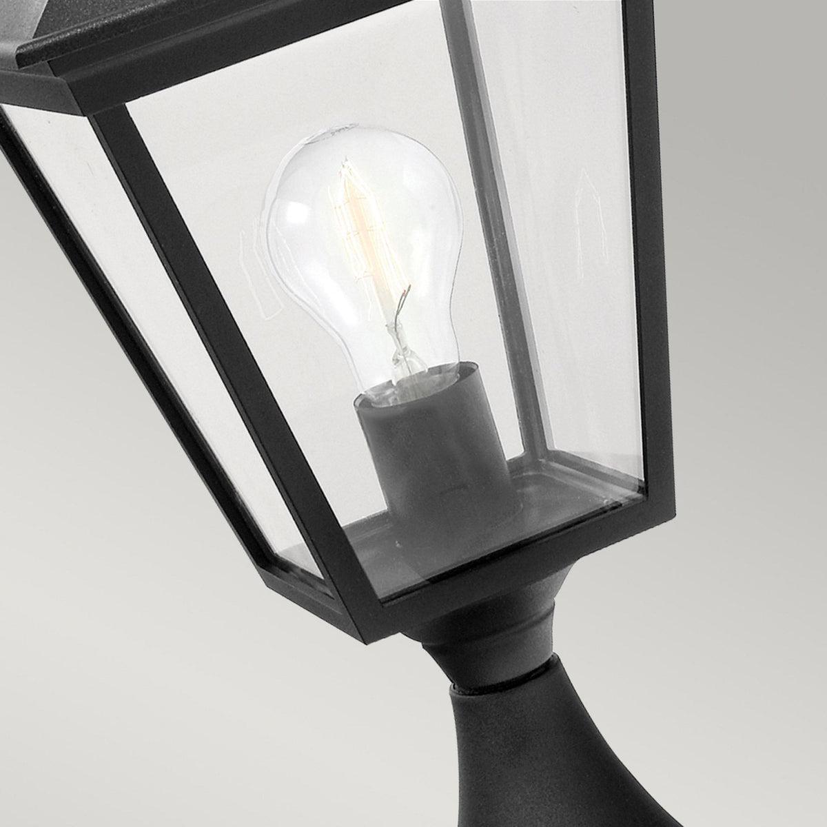 Turin IP54 Pedestal Light in Black