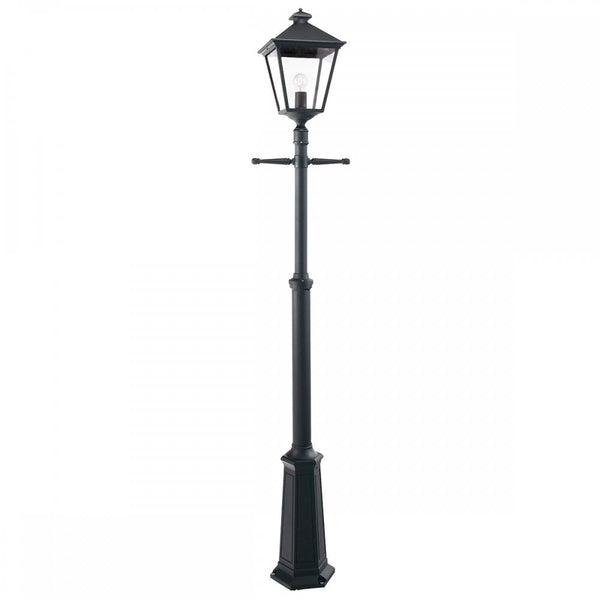 Turin Grande IP54 Single Lamp Post Light in Black