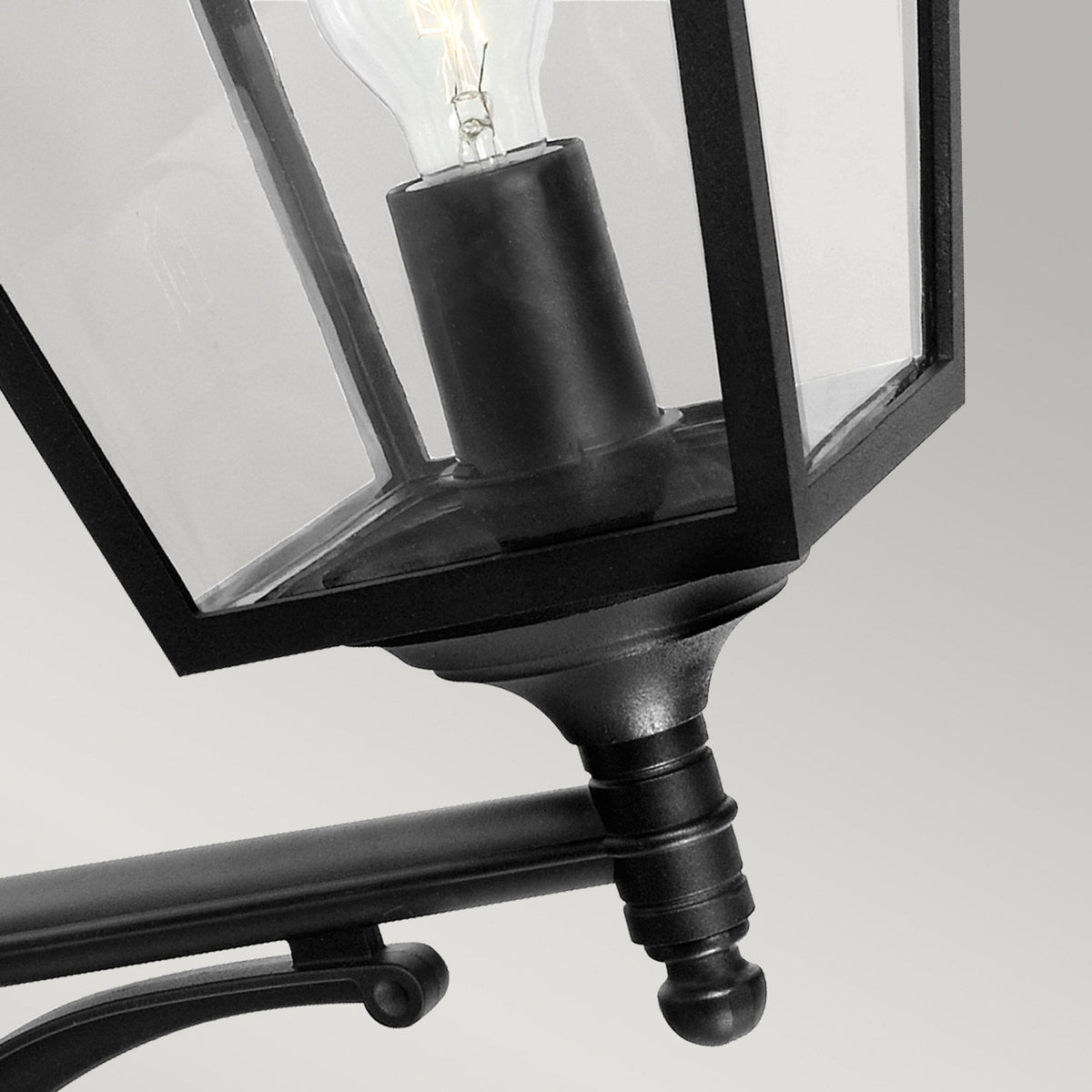 Turin Grande IP54 Light Up Wall Lantern in Black