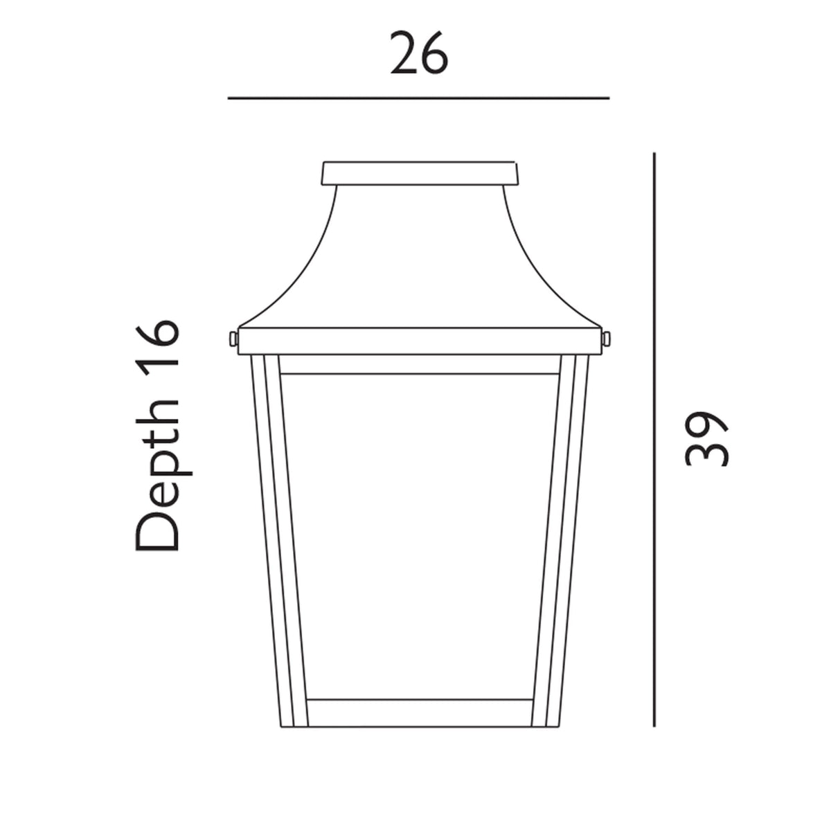 Turin IP54 Medium Half Wall Lantern in Black