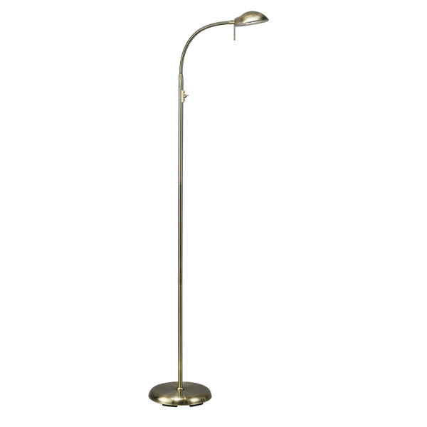 Bamberg Antique Brass Adjustable Floor Lamp
