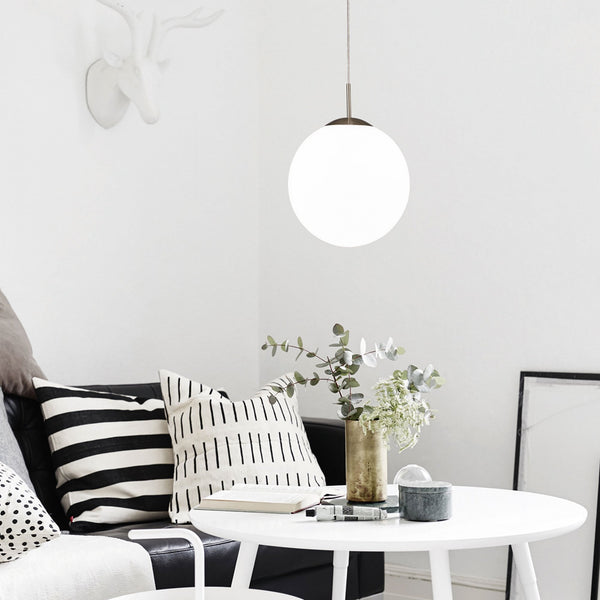 Miranda 30cm Satin Nickel & Frosted Glass Pendant