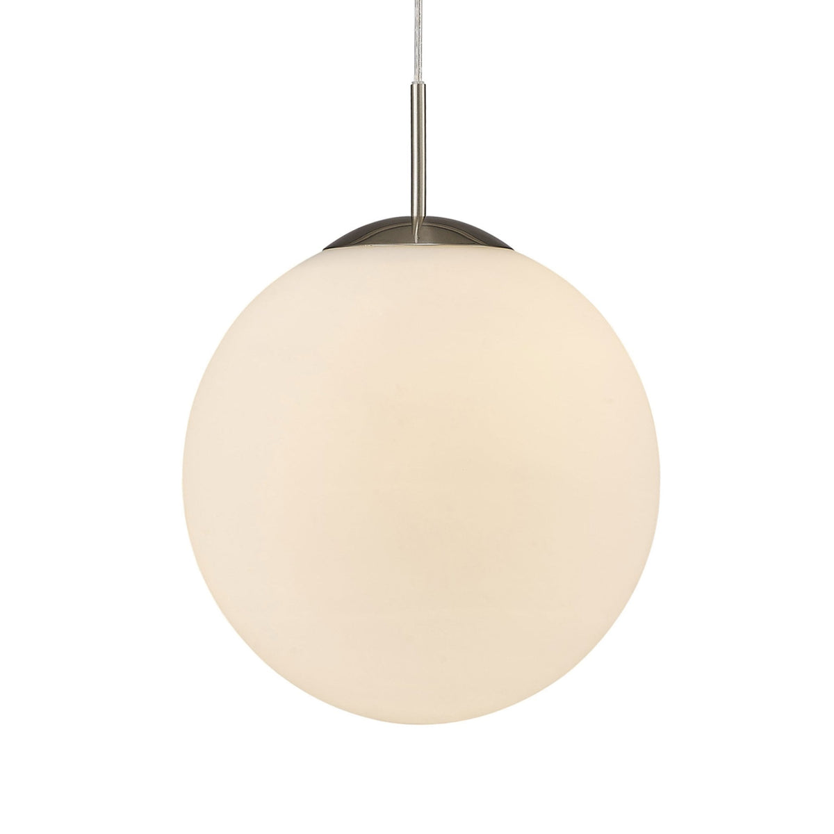 Miranda 30cm Satin Nickel & Frosted Glass Pendant