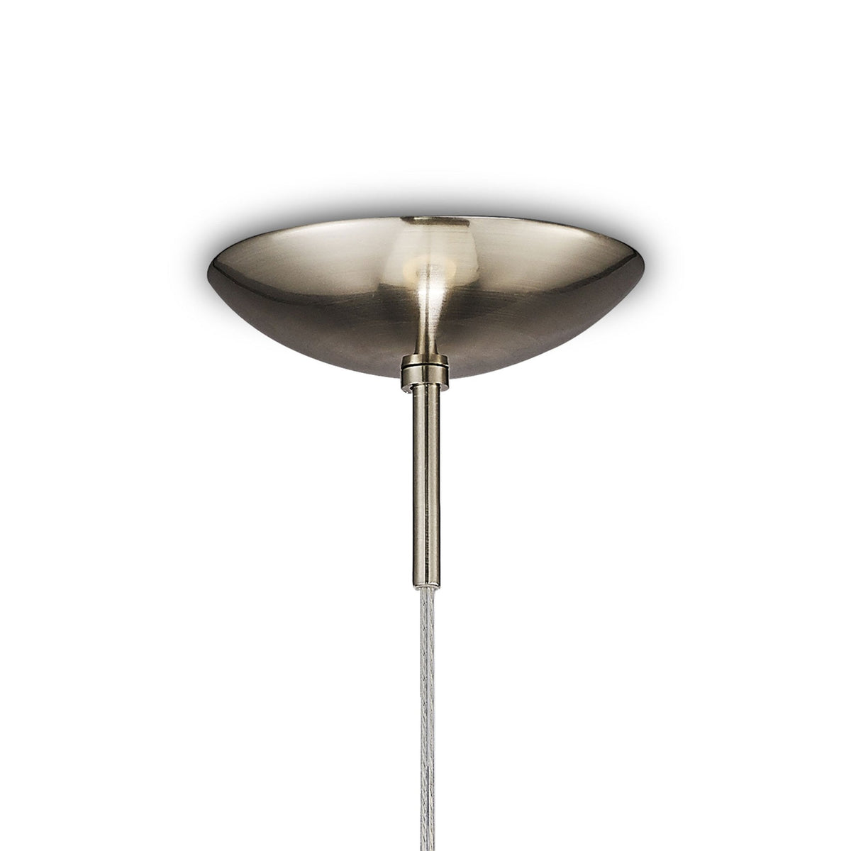 Miranda 25cm Satin Nickel & Frosted Glass Pendant