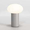 Zeppo LED Rechargeable Portable Table Lamp in Pebble Grey with Opal Glass