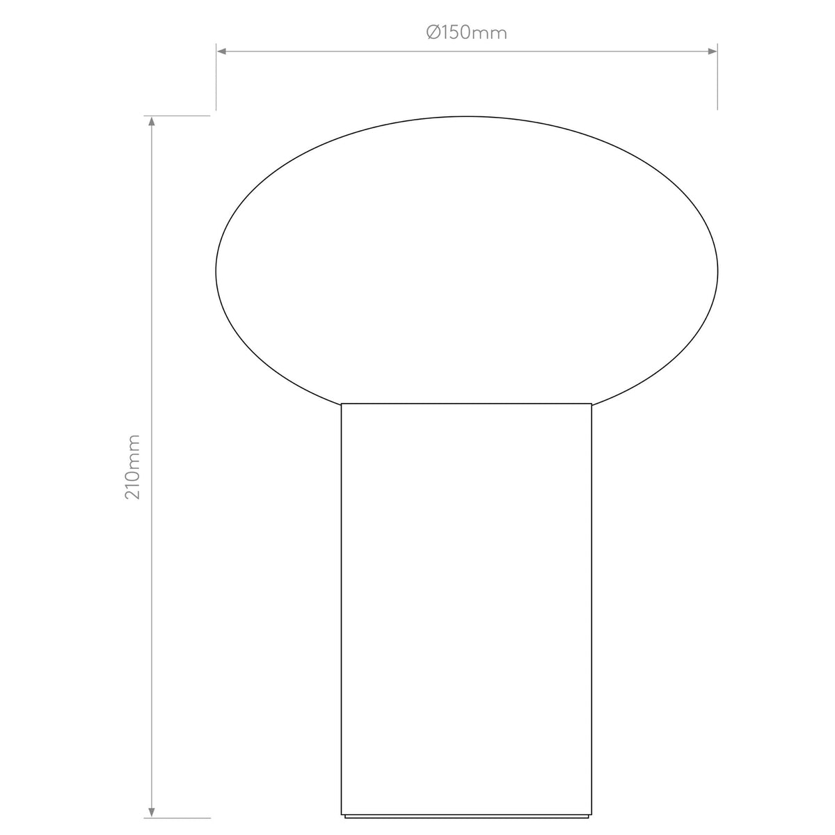 Zeppo LED Rechargeable Portable Table Lamp in Pebble Grey with Opal Glass