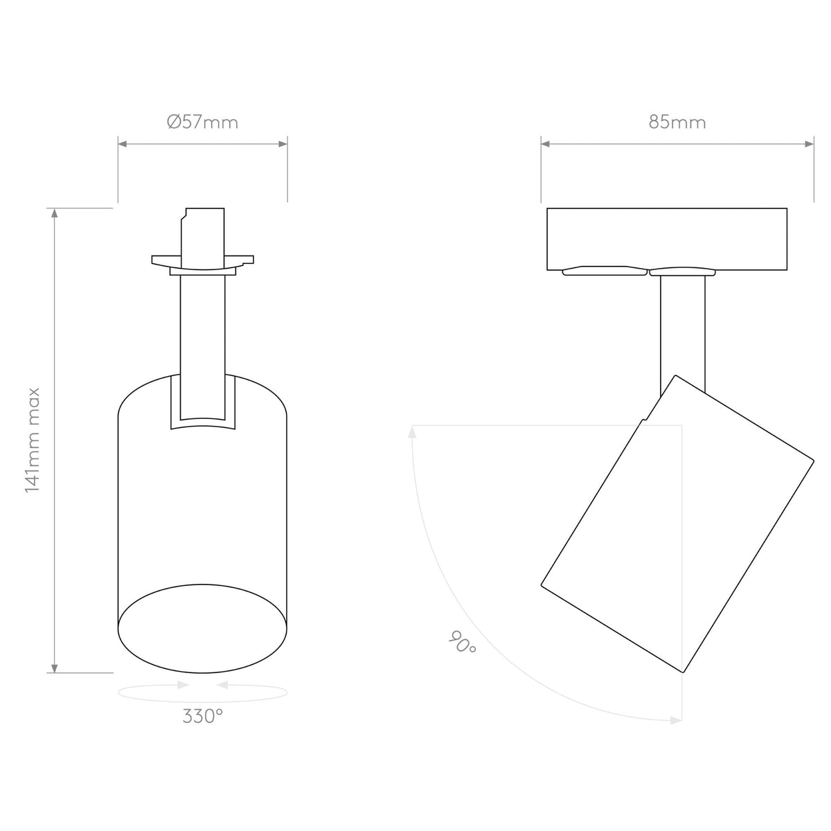Ascoli GU10 Matt Gold Track Spotlight