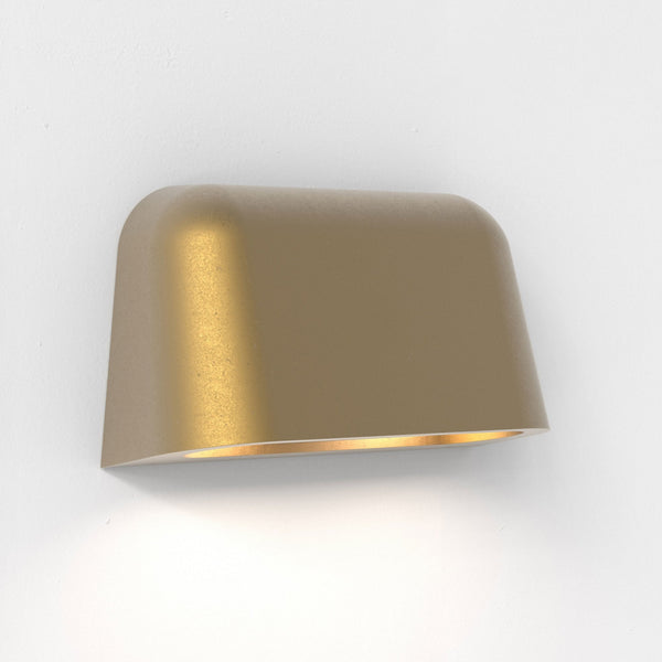 Mast Twin IP44 Wall Light in Antique Brass