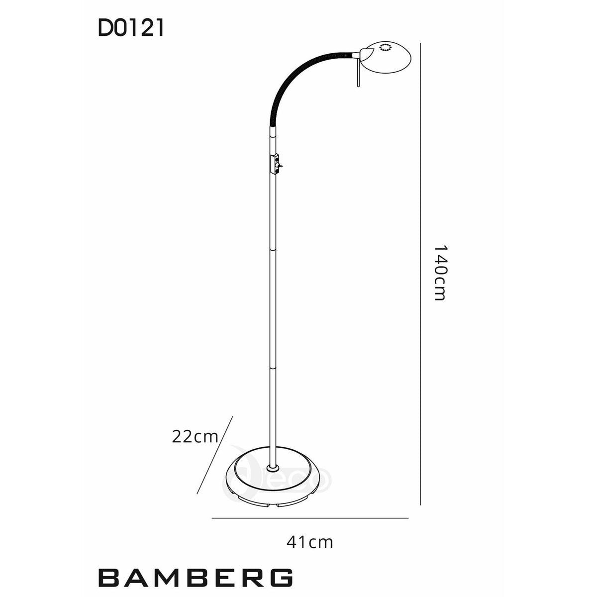 Bamberg Antique Brass Adjustable Floor Lamp
