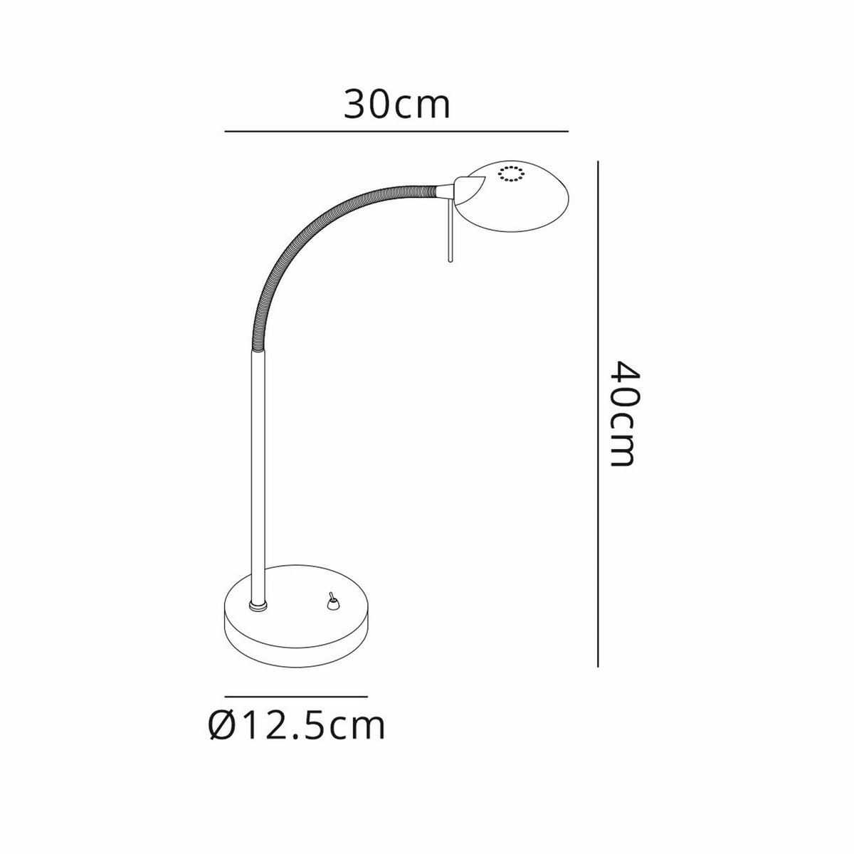 Bamberg Satin Black Adjustable Table Lamp