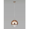 Miranda 25cm Copper & Clear Glass Pendant