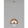Miranda 30cm Copper & Clear Glass Pendant