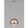 Miranda 40cm Copper & Clear Glass Pendant
