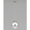 Miranda 25cm Polished Chrome & Clear Glass Pendant