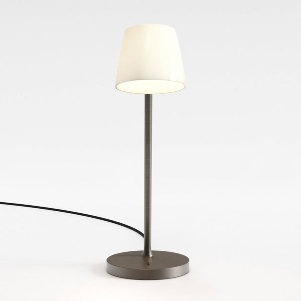 Imari Desk Lamp in Bronze with Porcelain Shade