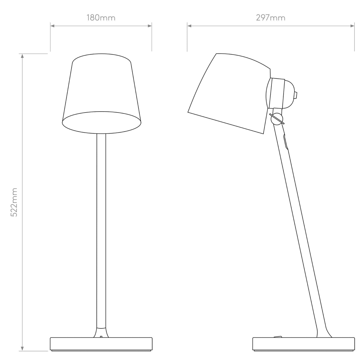 Imari Desk Lamp in Matt Nickel with Porcelain Shade