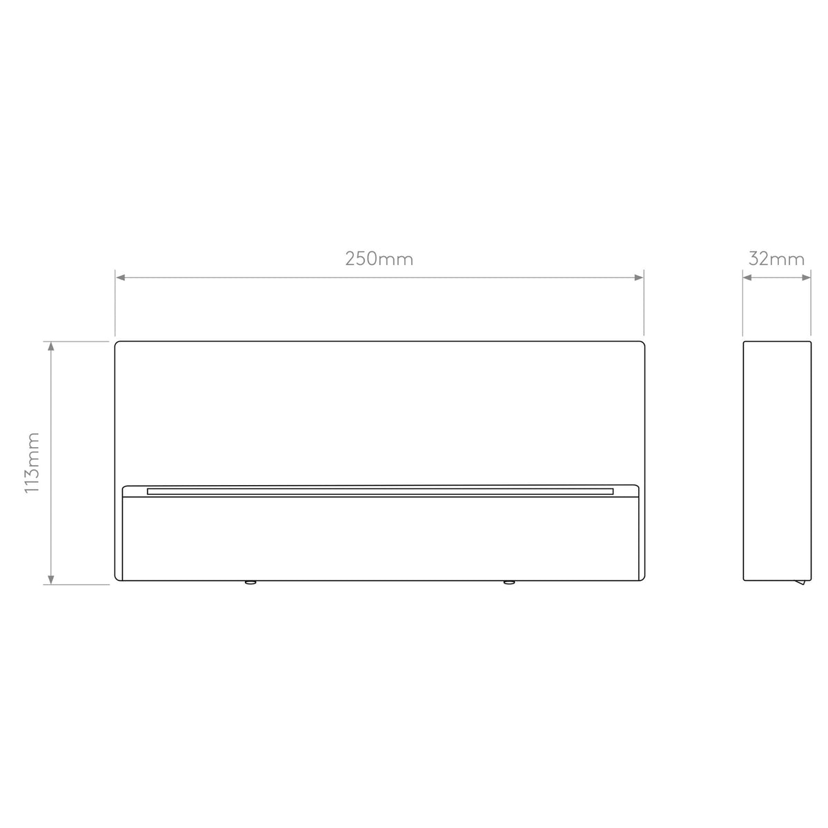 Mori 250 IP65 LED Wall Marker Light in Textured Black