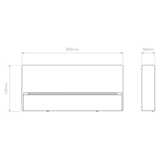 Mori 250 IP65 LED Wall Marker Light in Textured Black
