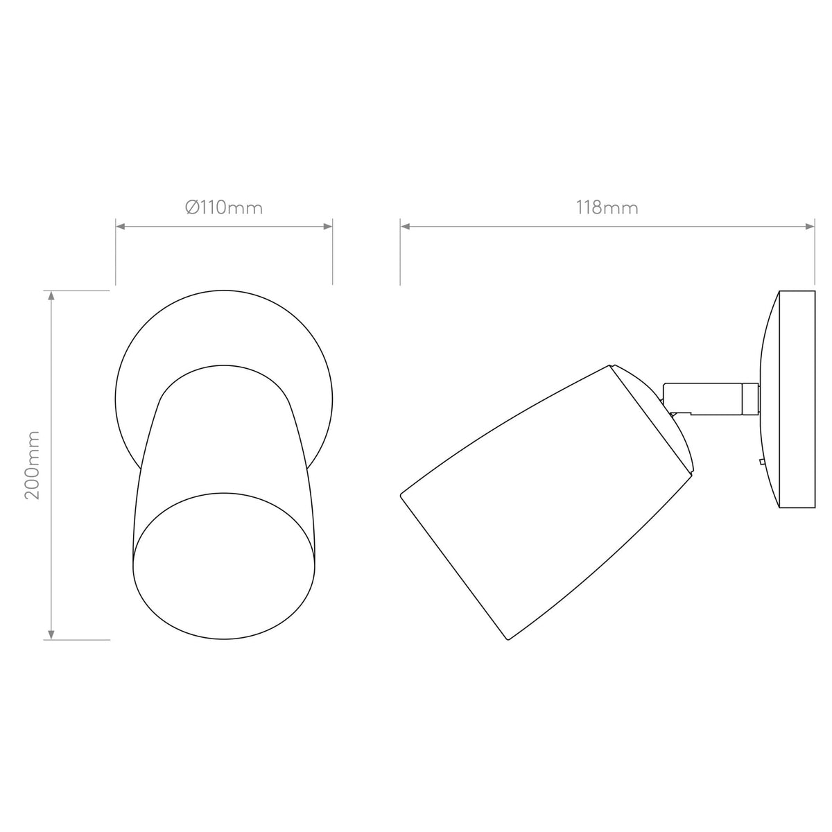 Carlton Wall Light in a Porcelain Finish with Porcelain Shade