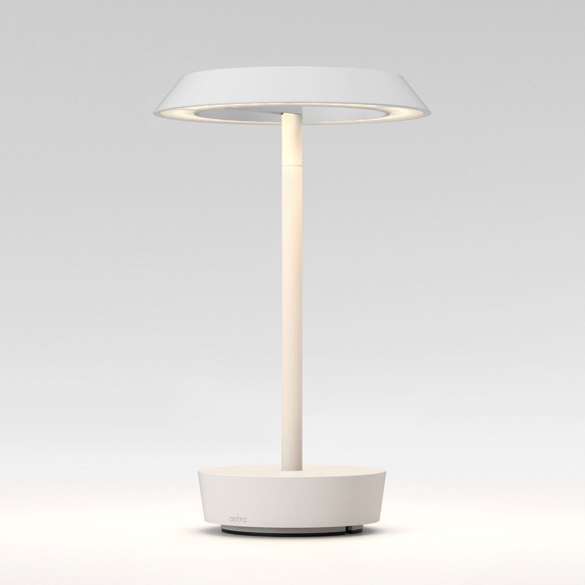Halo LED Rechargeable Portable Table Lamp in Matt White