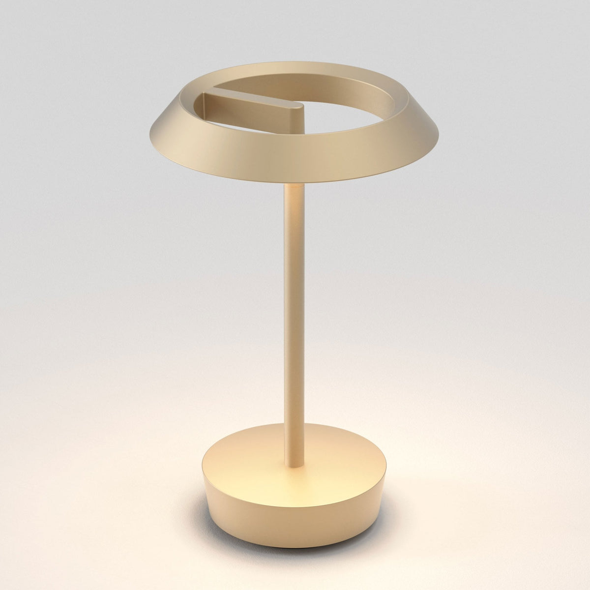 Halo LED Rechargeable Portable Table Lamp in Light Bronze