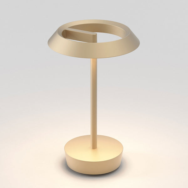 Halo LED Rechargeable Portable Table Lamp in Light Bronze