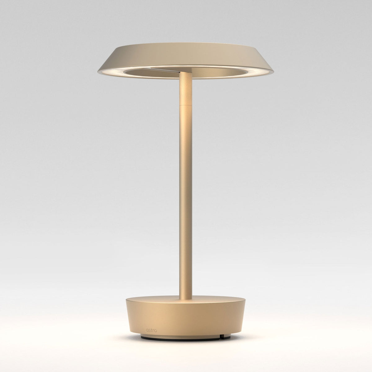 Halo LED Rechargeable Portable Table Lamp in Light Bronze