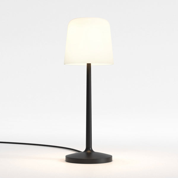 Ella Desk Lamp in Matt Black with Porcelain Shade