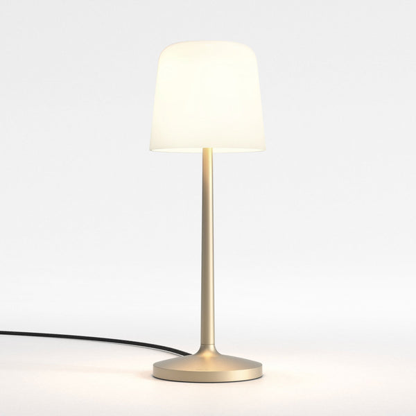 Ella Desk Lamp in Light Bronze with Porcelain Shade