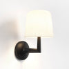 Ella Wall Light in Matt Black with Porcelain Shade